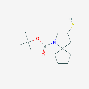 Tert-butyl 3-sulfanyl-1-azaspiro[4.4]nonane-1-carboxylate