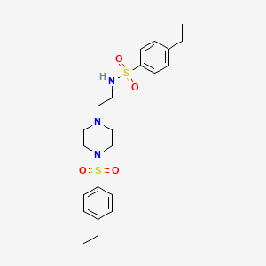 4-ethyl-N-[2-[4-(4-ethylphenyl)sulfonylpiperazin-1-yl]ethyl]benzenesulfonamide