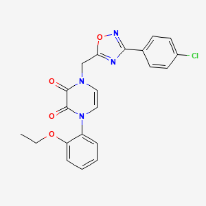 1-((3-(4-chlorophenyl)-1,2,4-oxadiazol-5-yl)methyl)-4-(2-ethoxyphenyl)pyrazine-2,3(1H,4H)-dione