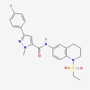 N-(1-(ethylsulfonyl)-1,2,3,4-tetrahydroquinolin-6-yl)-3-(4-fluorophenyl)-1-methyl-1H-pyrazole-5-carboxamide