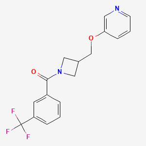 [3-(Pyridin-3-yloxymethyl)azetidin-1-yl]-[3-(trifluoromethyl)phenyl]methanone