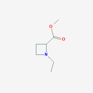 molecular formula C7H13NO2 B2424394 Methyl 1-ethylazetidine-2-carboxylate CAS No. 54773-04-5