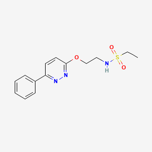 molecular formula C14H17N3O3S B2424399 N-(2-((6-phenylpyridazin-3-yl)oxy)ethyl)ethanesulfonamide CAS No. 920211-56-9