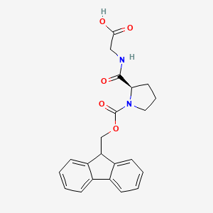 molecular formula C22H22N2O5 B2424404 1-Fmoc-D-prolyl-glycine CAS No. 2361610-55-9