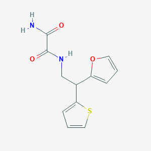 molecular formula C12H12N2O3S B2424405 N'-[2-(furan-2-yl)-2-(thiophen-2-yl)ethyl]ethanediamide CAS No. 2097909-49-2