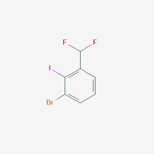 molecular formula C7H4BrF2I B2424408 1-Bromo-3-(difluoromethyl)-2-iodobenzene CAS No. 1261775-78-3