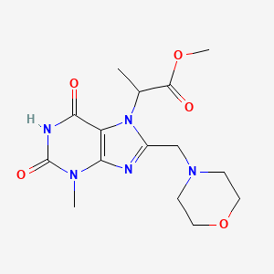 Methyl 2-[3-methyl-8-(morpholin-4-ylmethyl)-2,6-dioxopurin-7-yl]propanoate