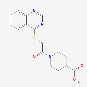 1-[2-(Quinazolin-4-ylsulfanyl)acetyl]piperidine-4-carboxylic acid