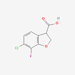 6-Chloro-7-fluoro-2,3-dihydro-1-benzofuran-3-carboxylic acid