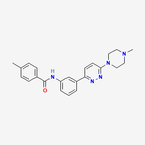 molecular formula C23H25N5O B2424457 4-methyl-N-[3-[6-(4-methylpiperazin-1-yl)pyridazin-3-yl]phenyl]benzamide CAS No. 899758-85-1