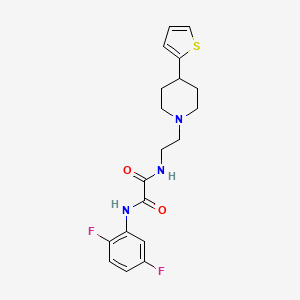 molecular formula C19H21F2N3O2S B2424459 N1-(2,5-difluorophenyl)-N2-(2-(4-(thiophen-2-yl)piperidin-1-yl)ethyl)oxalamide CAS No. 1428352-52-6