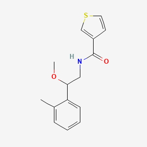 molecular formula C15H17NO2S B2424507 N-[2-METHOXY-2-(2-METHYLPHENYL)ETHYL]THIOPHENE-3-CARBOXAMIDE CAS No. 1448134-73-3