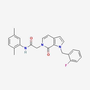 molecular formula C24H22FN3O2 B2424521 N-(2,5-dimethylphenyl)-2-{1-[(2-fluorophenyl)methyl]-7-oxo-1H,6H,7H-pyrrolo[2,3-c]pyridin-6-yl}acetamide CAS No. 1286716-98-0