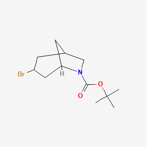 molecular formula C12H20BrNO2 B2424537 Tert-butyl 3-bromo-6-azabicyclo[3.2.1]octane-6-carboxylate CAS No. 2138222-92-9