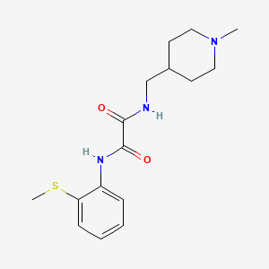 molecular formula C16H23N3O2S B2424538 N'-[(1-methylpiperidin-4-yl)methyl]-N-[2-(methylsulfanyl)phenyl]ethanediamide CAS No. 953223-98-8