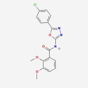 molecular formula C17H14ClN3O4 B2424570 N-[5-(4-chlorophenyl)-1,3,4-oxadiazol-2-yl]-2,3-dimethoxybenzamide CAS No. 895443-13-7