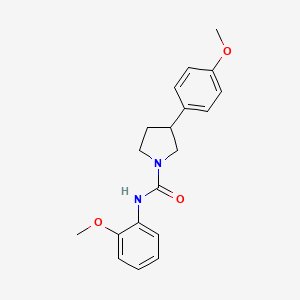 molecular formula C19H22N2O3 B2424573 N-(2-methoxyphenyl)-3-(4-methoxyphenyl)pyrrolidine-1-carboxamide CAS No. 1208929-57-0