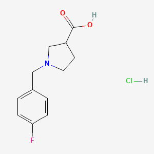 B2424594 1-[(4-Fluorophenyl)methyl]pyrrolidine-3-carboxylic acid hydrochloride CAS No. 1831751-97-3