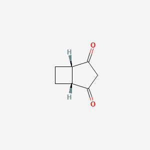 molecular formula C7H8O2 B2424653 (1R,5S)-bicyclo[3.2.0]heptane-2,4-dione CAS No. 1105663-57-7