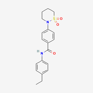 molecular formula C19H22N2O3S B2424697 4-(1,1-dioxo-1lambda6,2-thiazinan-2-yl)-N-(4-ethylphenyl)benzamide CAS No. 899756-73-1