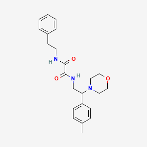 molecular formula C23H29N3O3 B2424699 N1-(2-morpholino-2-(p-tolyl)ethyl)-N2-phenethyloxalamide CAS No. 942012-29-5
