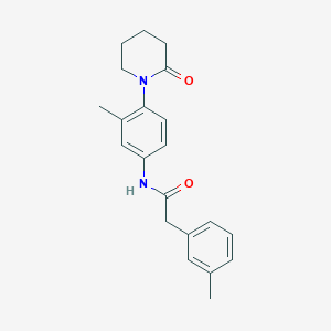 molecular formula C21H24N2O2 B2424705 N-[3-methyl-4-(2-oxopiperidin-1-yl)phenyl]-2-(3-methylphenyl)acetamide CAS No. 941918-68-9