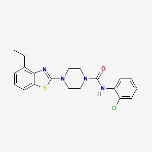 molecular formula C20H21ClN4OS B2424726 N-(2-chlorophenyl)-4-(4-ethyl-1,3-benzothiazol-2-yl)piperazine-1-carboxamide CAS No. 1209451-34-2