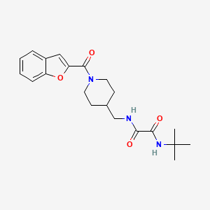 molecular formula C21H27N3O4 B2424738 N'-{[1-(1-benzofuran-2-carbonyl)piperidin-4-yl]methyl}-N-tert-butylethanediamide CAS No. 1235388-74-5