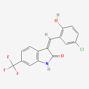 3-[(5-chloro-2-hydroxyphenyl)methylidene]-6-(trifluoromethyl)-2,3-dihydro-1H-indol-2-one