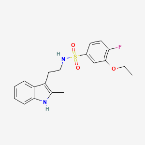 3-ethoxy-4-fluoro-N-[2-(2-methyl-1H-indol-3-yl)ethyl]benzenesulfonamide