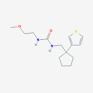 1-(2-Methoxyethyl)-3-((1-(thiophen-3-yl)cyclopentyl)methyl)urea