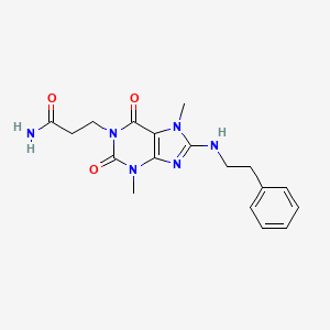 3-(3,7-dimethyl-2,6-dioxo-8-(phenethylamino)-2,3,6,7-tetrahydro-1H-purin-1-yl)propanamide