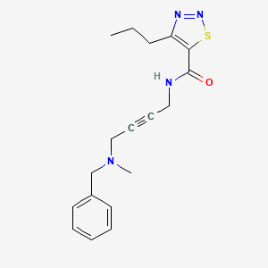 molecular formula C18H22N4OS B2424763 N-(4-(benzyl(methyl)amino)but-2-yn-1-yl)-4-propyl-1,2,3-thiadiazole-5-carboxamide CAS No. 1396759-97-9