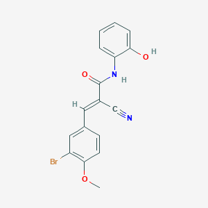 (2E)-3-(3-bromo-4-methoxyphenyl)-2-cyano-N-(2-hydroxyphenyl)prop-2-enamide