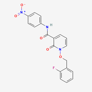 1-[(2-fluorophenyl)methoxy]-N-(4-nitrophenyl)-2-oxopyridine-3-carboxamide