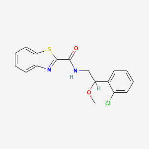 molecular formula C17H15ClN2O2S B2424804 N-[2-(2-chlorophenyl)-2-methoxyethyl]-1,3-benzothiazole-2-carboxamide CAS No. 1795195-10-6