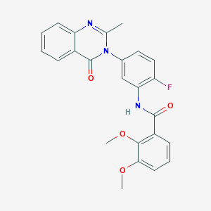 molecular formula C24H20FN3O4 B2424837 N-[2-fluoro-5-(2-methyl-4-oxo-3,4-dihydroquinazolin-3-yl)phenyl]-2,3-dimethoxybenzamide CAS No. 899969-41-6