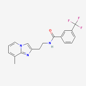 molecular formula C18H16F3N3O B2424849 N-(2-(8-methylimidazo[1,2-a]pyridin-2-yl)ethyl)-3-(trifluoromethyl)benzamide CAS No. 868978-23-8
