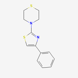 molecular formula C13H14N2S2 B2424853 4-(4-Phenyl-1,3-thiazol-2-yl)thiomorpholine CAS No. 338393-09-2