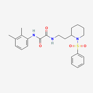 molecular formula C23H29N3O4S B2424856 N1-(2,3-dimethylphenyl)-N2-(2-(1-(phenylsulfonyl)piperidin-2-yl)ethyl)oxalamide CAS No. 898348-03-3