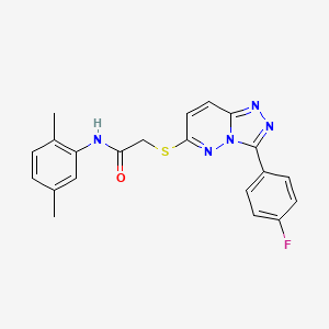 molecular formula C21H18FN5OS B2424887 N-(2,5-dimethylphenyl)-2-{[3-(4-fluorophenyl)-[1,2,4]triazolo[4,3-b]pyridazin-6-yl]sulfanyl}acetamide CAS No. 852373-80-9