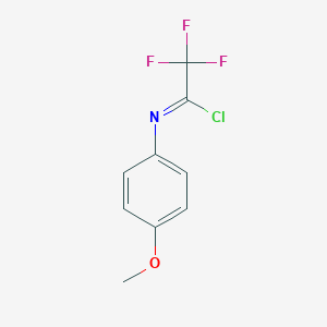 molecular formula C9H7ClF3NO B024249 2,2,2-Trifluoro-N-(4-methoxyphenyl)acetimidoyl Chloride CAS No. 75999-66-5