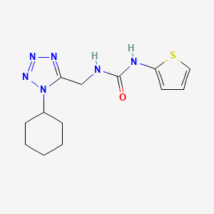 molecular formula C13H18N6OS B2424910 1-((1-cyclohexyl-1H-tetrazol-5-yl)methyl)-3-(thiophen-2-yl)urea CAS No. 920420-64-0