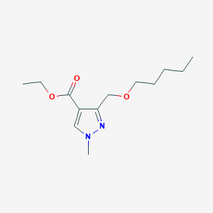 molecular formula C13H22N2O3 B2424911 Ethyl 1-methyl-3-(pentoxymethyl)pyrazole-4-carboxylate CAS No. 1975118-40-1