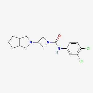 molecular formula C17H21Cl2N3O B2424923 N-(3,4-dichlorophenyl)-3-{octahydrocyclopenta[c]pyrrol-2-yl}azetidine-1-carboxamide CAS No. 2319639-84-2