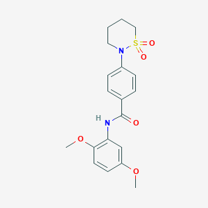 N-(2,5-dimethoxyphenyl)-4-(1,1-dioxothiazinan-2-yl)benzamide