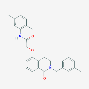 molecular formula C27H28N2O3 B2424986 N-(2,5-dimethylphenyl)-2-((2-(3-methylbenzyl)-1-oxo-1,2,3,4-tetrahydroisoquinolin-5-yl)oxy)acetamide CAS No. 850907-53-8