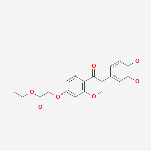 molecular formula C21H20O7 B2425031 ethyl 2-{[3-(3,4-dimethoxyphenyl)-4-oxo-4H-chromen-7-yl]oxy}acetate CAS No. 35212-36-3