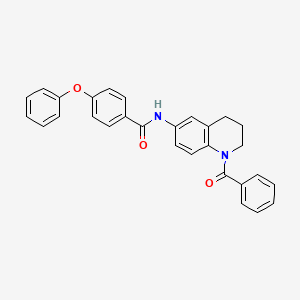 molecular formula C29H24N2O3 B2425038 N-(1-benzoyl-1,2,3,4-tetrahydroquinolin-6-yl)-4-phenoxybenzamide CAS No. 1208903-95-0