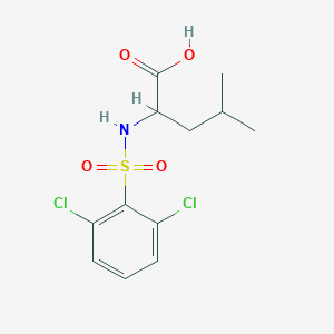 molecular formula C12H15Cl2NO4S B2425081 ((2,6-Dichlorophenyl)sulfonyl)leucine CAS No. 1009003-67-1